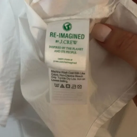 J. Crew Women's Cotton Sleeveless Keyhole Tie Back Ruffle Blouse Top White Small - Picture 4 of 9